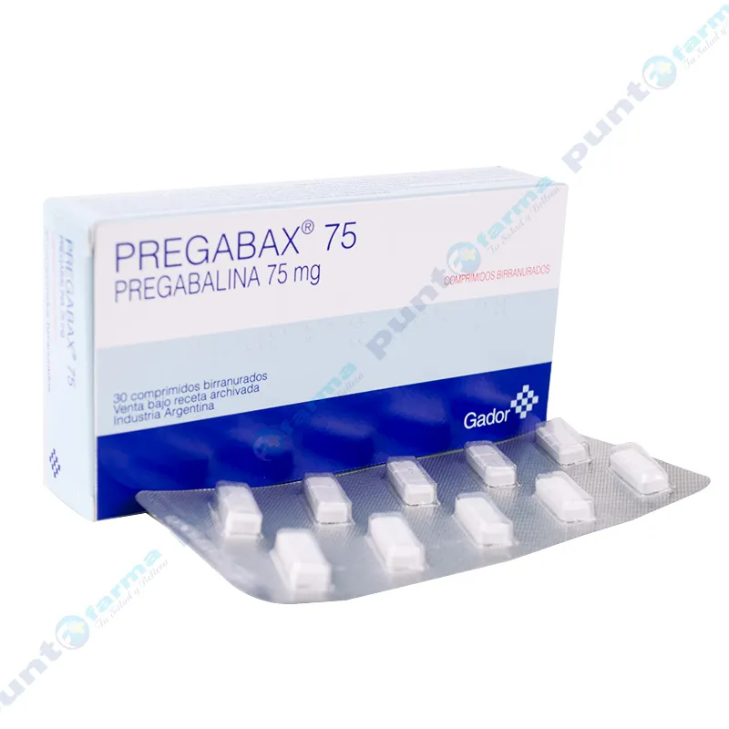Pregabax® 75 Pregabalina 75 mg - Caja de 30 comprimidos birranurados