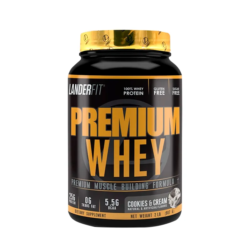 Premium Whey Cookies & Cream Landerfit - Fco 907 gr