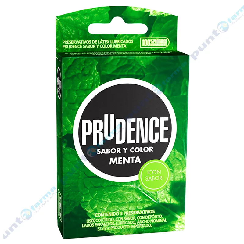 Preservativos Sabor Menta Prudence - Cont 3 unidades