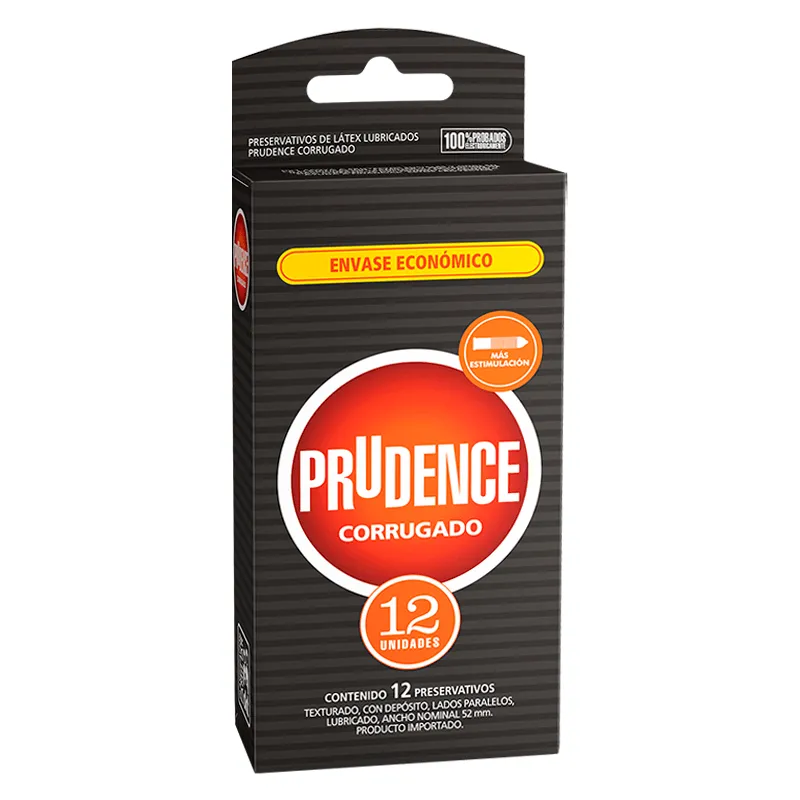 Preservativos Prudence Corrugado - Cont 12 unidades