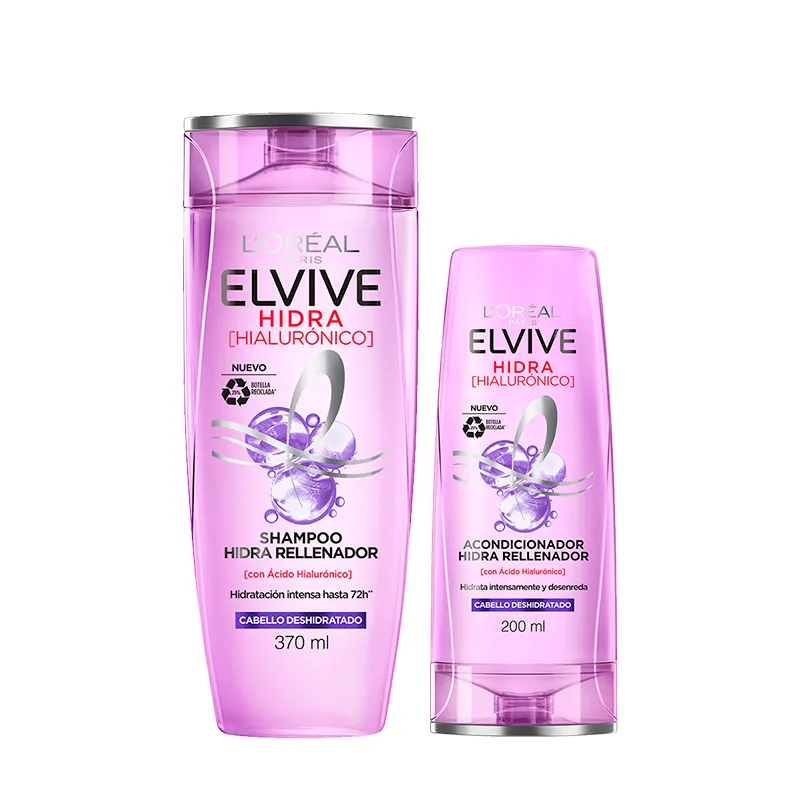 Promo Elvive Hidra Hialurónico Shampoo 370mL + Acondicionador 200mL gratis