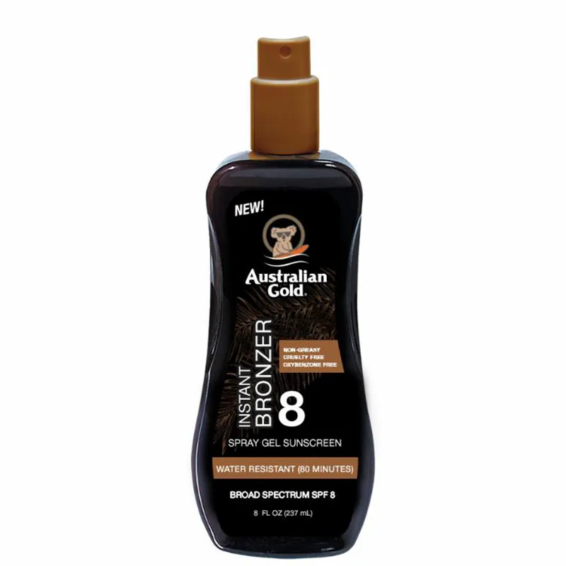 Protector Solar Aerosol SPF 8 con Bronceador Instantáneo Australian Gold - Cont.237 mL