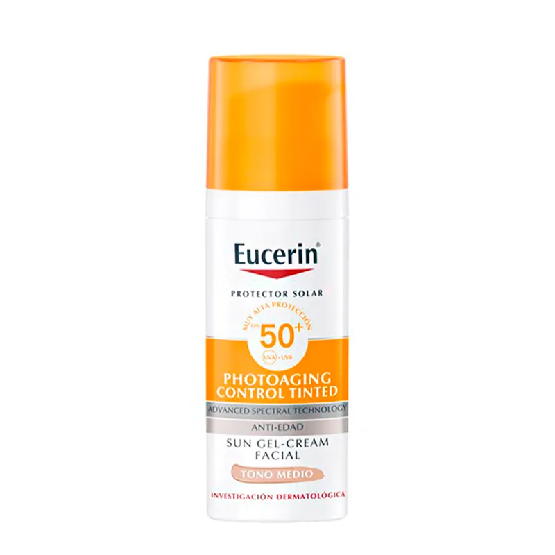 Protector Solar Facial Anti-Edad con Color Tono Medio FPS50+ Eucerin - 50 mL