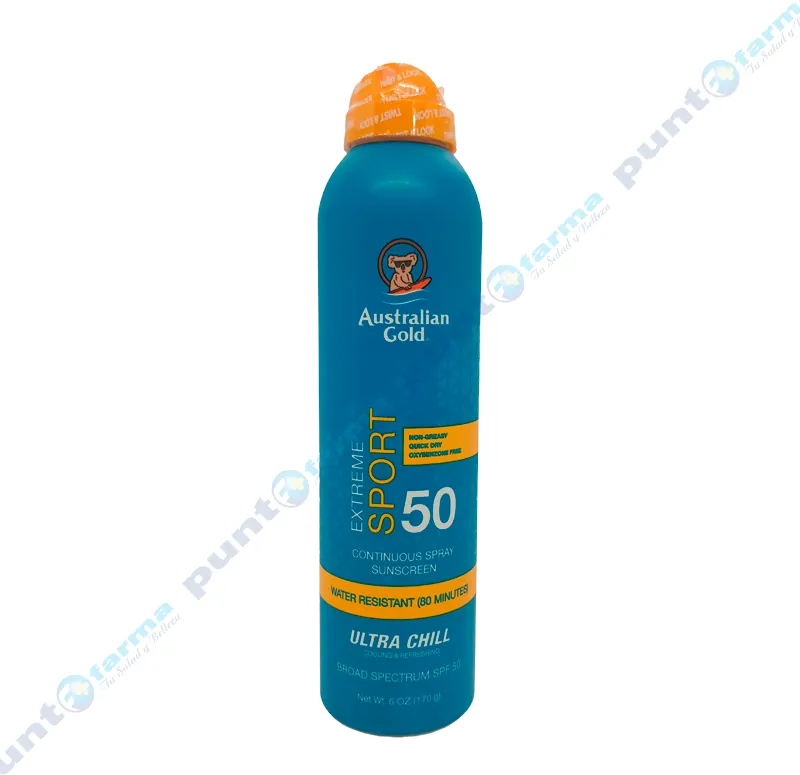 Protector Solar Spray Sport Ultra Chill FPS50 Australian Gold - 170 mL