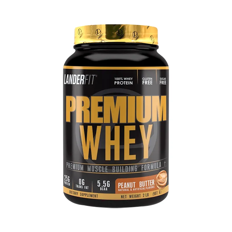 Proteína Premium Whey 2 Lbs Peanut Butter Landerfit - Cont.907gr