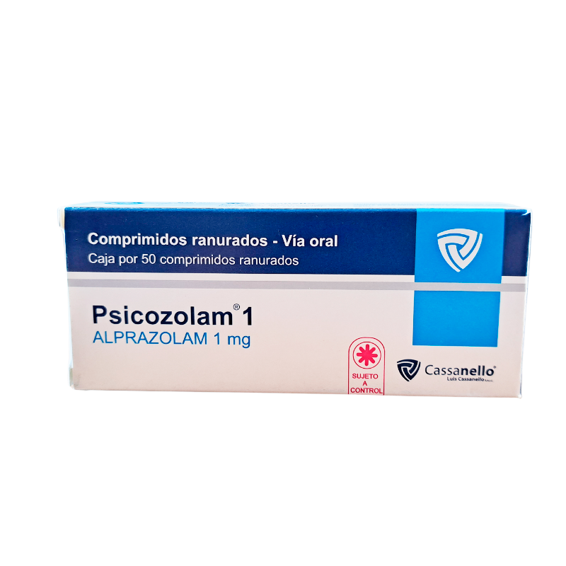 Psicozolam 1 Alprazolam 1 mg Cont. 50 Comprimidos Ranurados. Punto