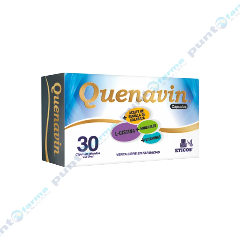 Quenavin L-Cistina - Caja de 30 cápsulas blandas
