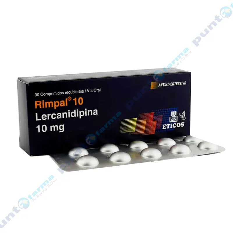 Rimpal 10 Lercanidipina - Contenido de 30 comprimidos