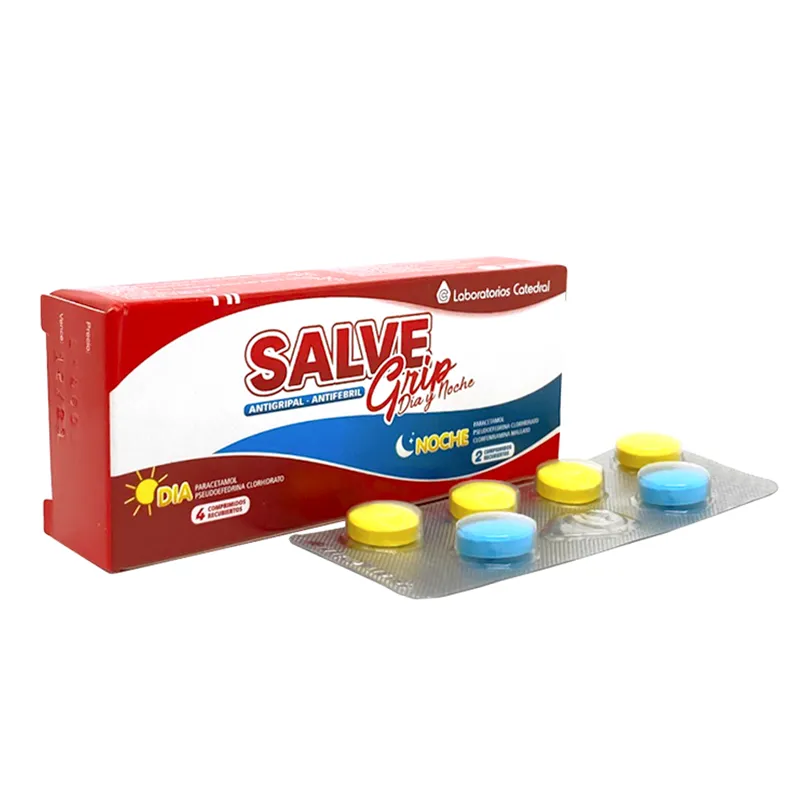 Salve Grip Día/Noche - Caja de 6 Comprimidos Recubiertos