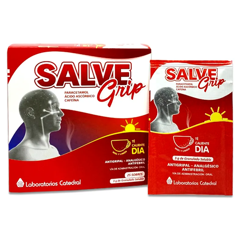 Salve Grip Paracetamol Té Caliente Día - Cont. 25 sobres