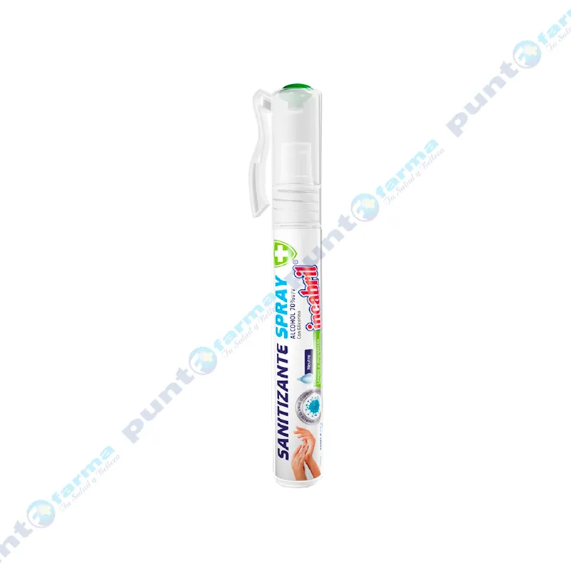 Sanitizante Spray Alcohol 70% Incabril  - Cont.10 mL