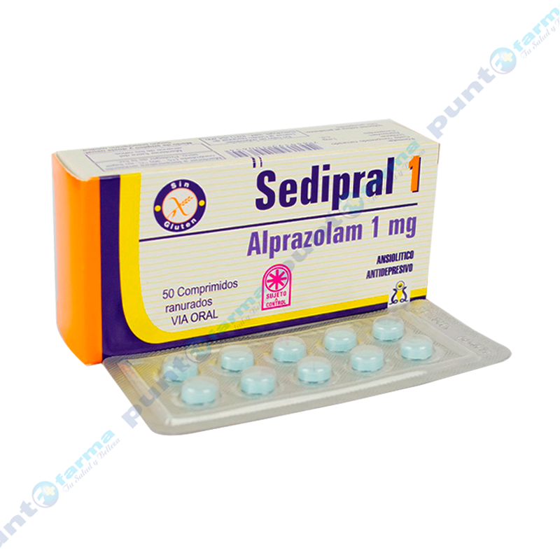 Sedipral1 Alprazolam 1 mg - Caja de 50 comprimidos ranurados | Punto Farma