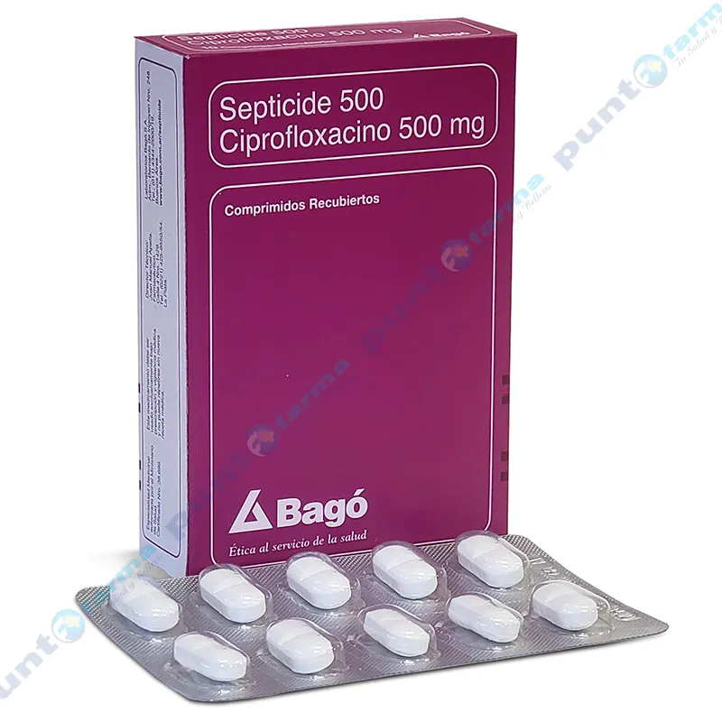 Septicide 500mg - Caja de 10 Comprimidos Recubiertos