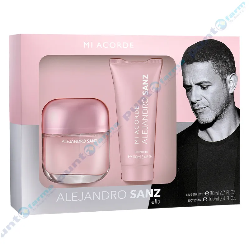 Set de Alejandro Sanz Mi Acorde Ella EDT 80mL + Loción Corporal 100mL