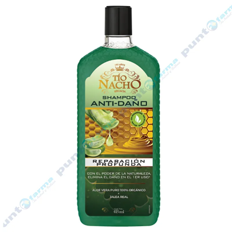 Shampoo Anti-Daño Aloe Vera Tío Nacho - 415 mL