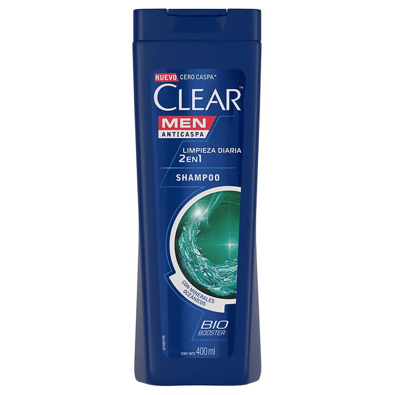 Shampoo Anticaspa Dual Effect  2en1 Clear Men - 400 mL
