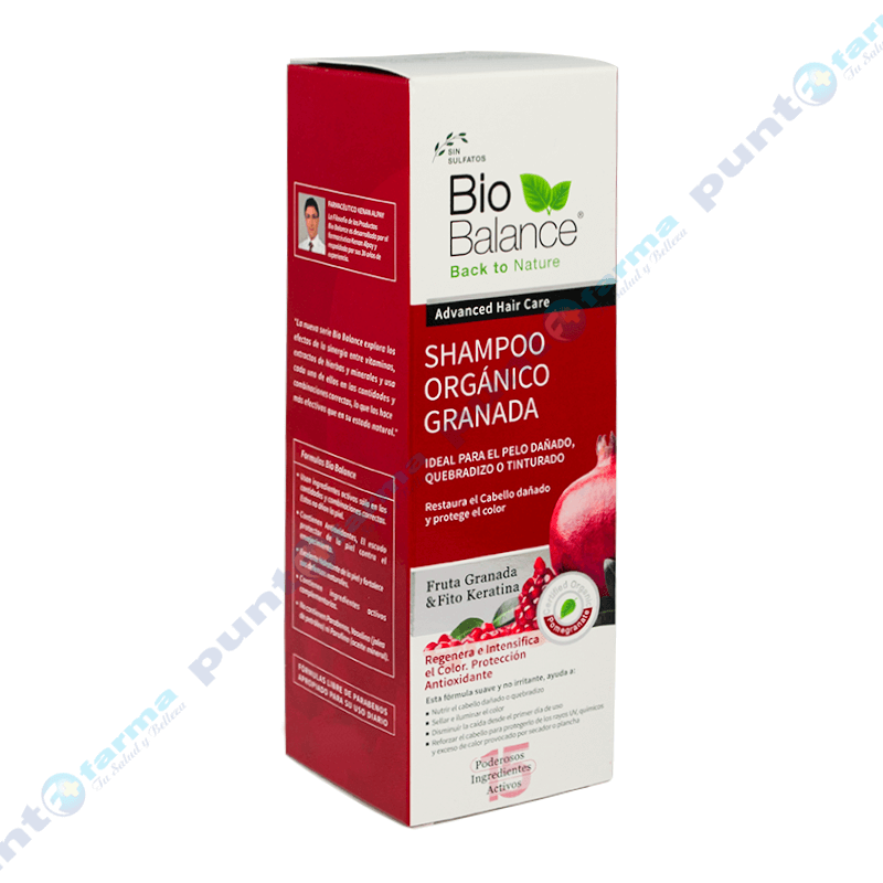 Shampoo Organico Granada Bio Balance 330 mL. Punto Farma
