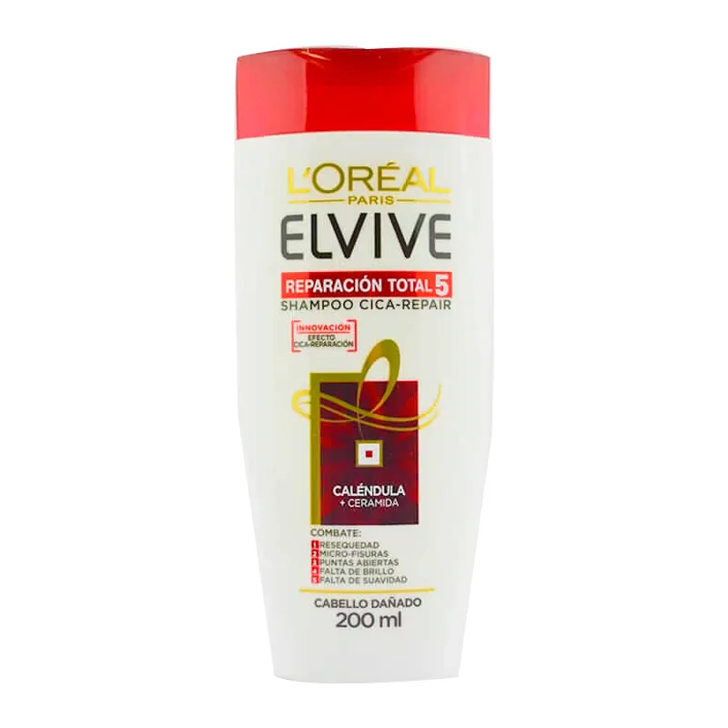 Shampoo Reparación Total 5 Elvive Loreal Paris - Cont. 200ml
