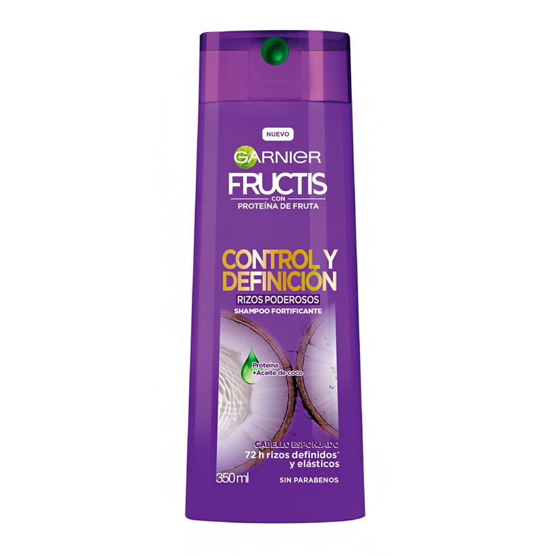 Shampoo Rizos Poderosos Control y Definición Garnier Fructis 350 mL