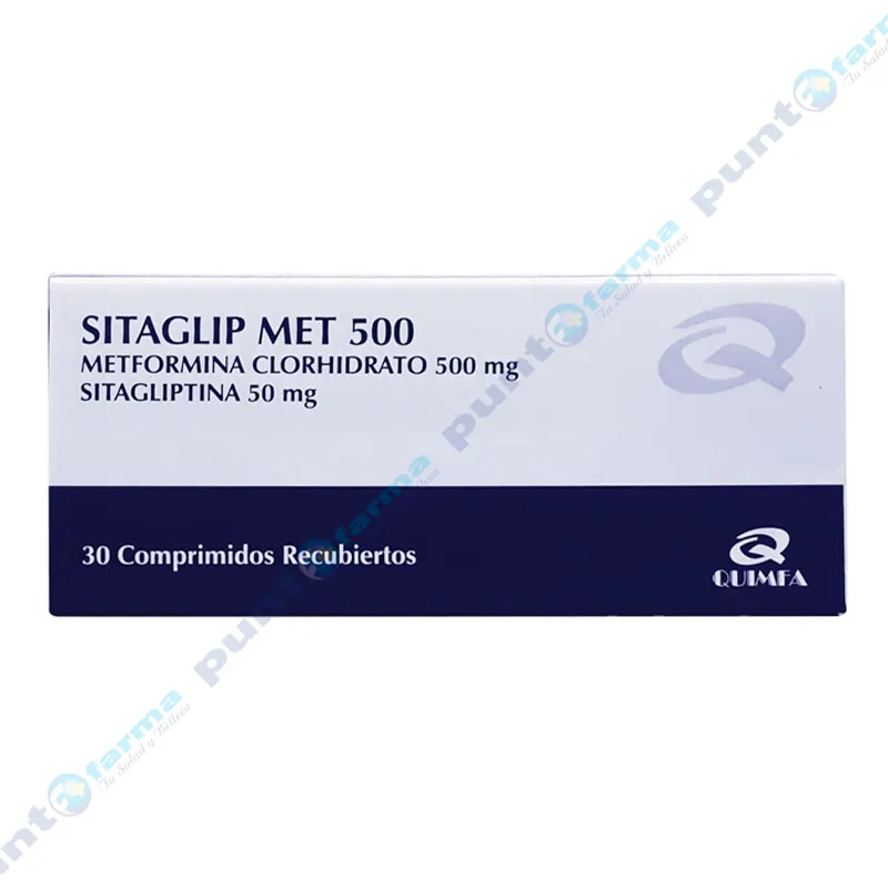Sitaglip Met 500 Metformina Clorhidrato 500 mg - Cont. 30 comprimidos recubiertos