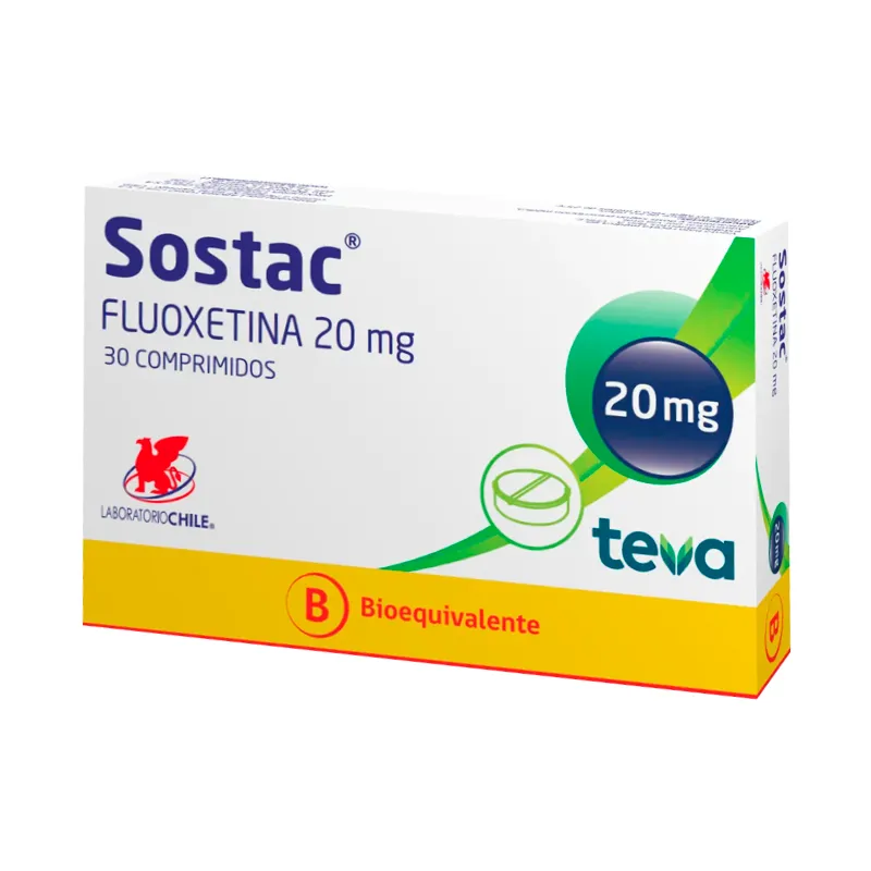 Sostac Fluoxetina 20 mg - Cont. 30 comprimidos