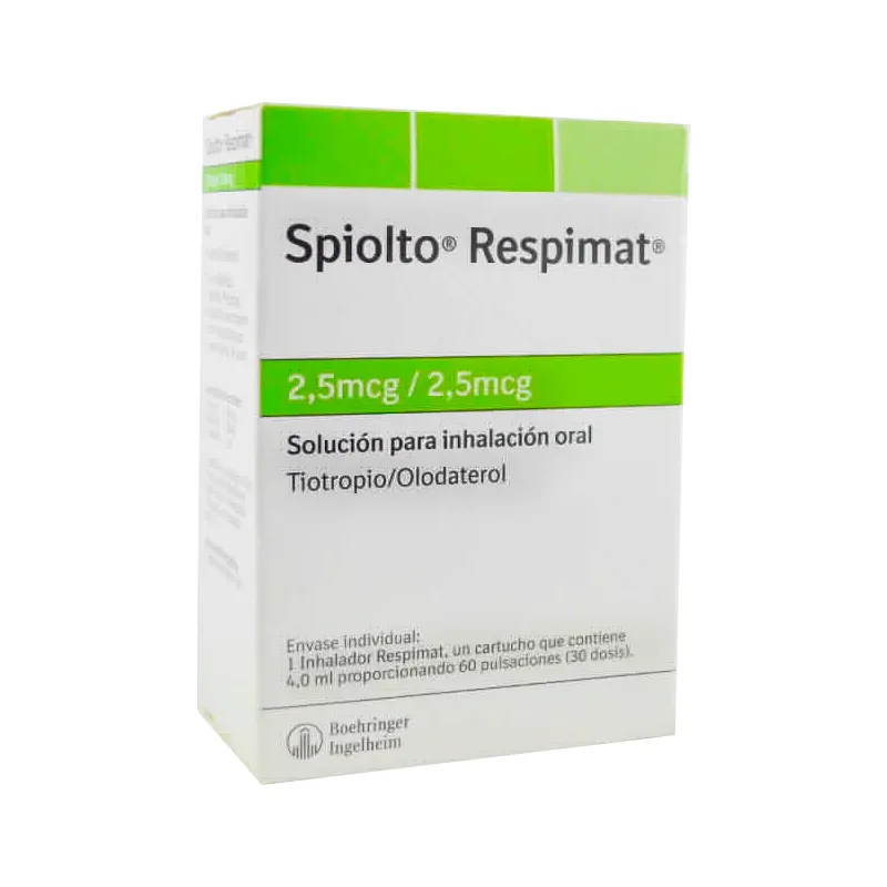 Spiolto Respimat 2,5 mcg/ 2,5 mc Tiotropio/Olodaterol - Solución para inhalación oral