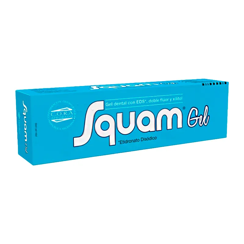 Squam Gel dental Doble Flúor y Xilitol - Pomo multilaminado con 105 gr