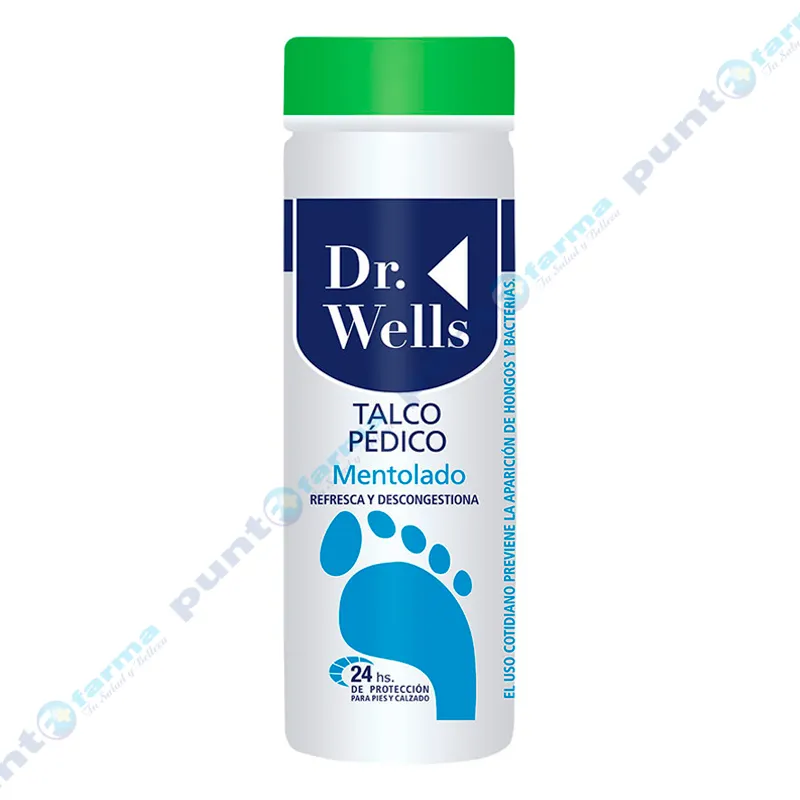 Talco Pédico Mentolado Dr. Wells - 80 gr