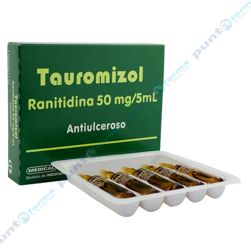 Tauromizol Ranitidina 50 mg - Cont. 5 ampollas