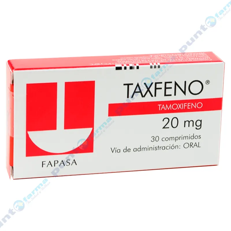 Taxfeno Tamoxifeno 20mg - Caja de 30 comprimidos