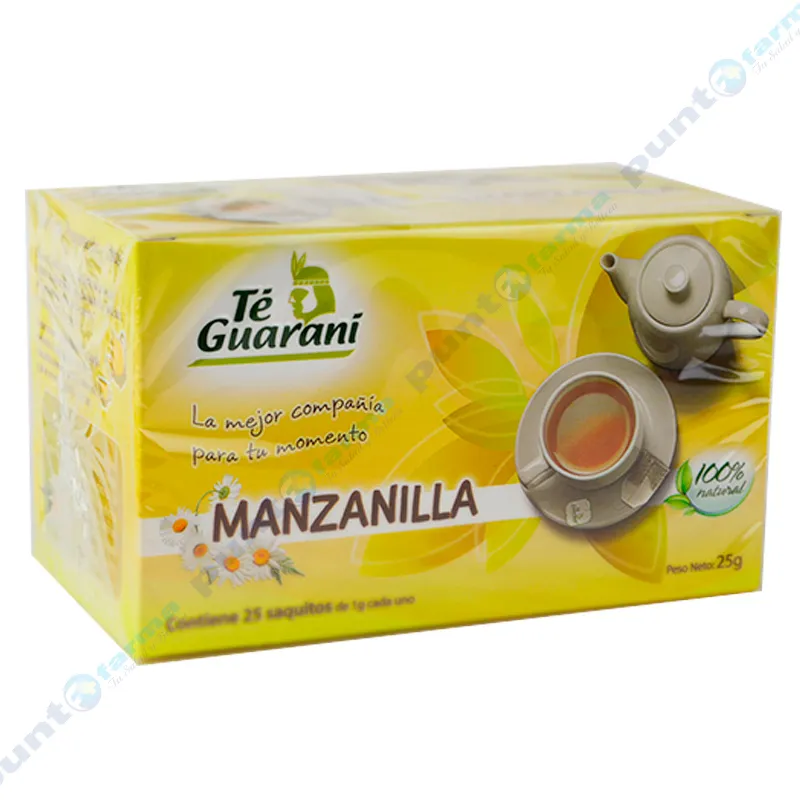 Té de manzanilla de Té Guaraní - Cont. 25 saquitos de 1g c/u