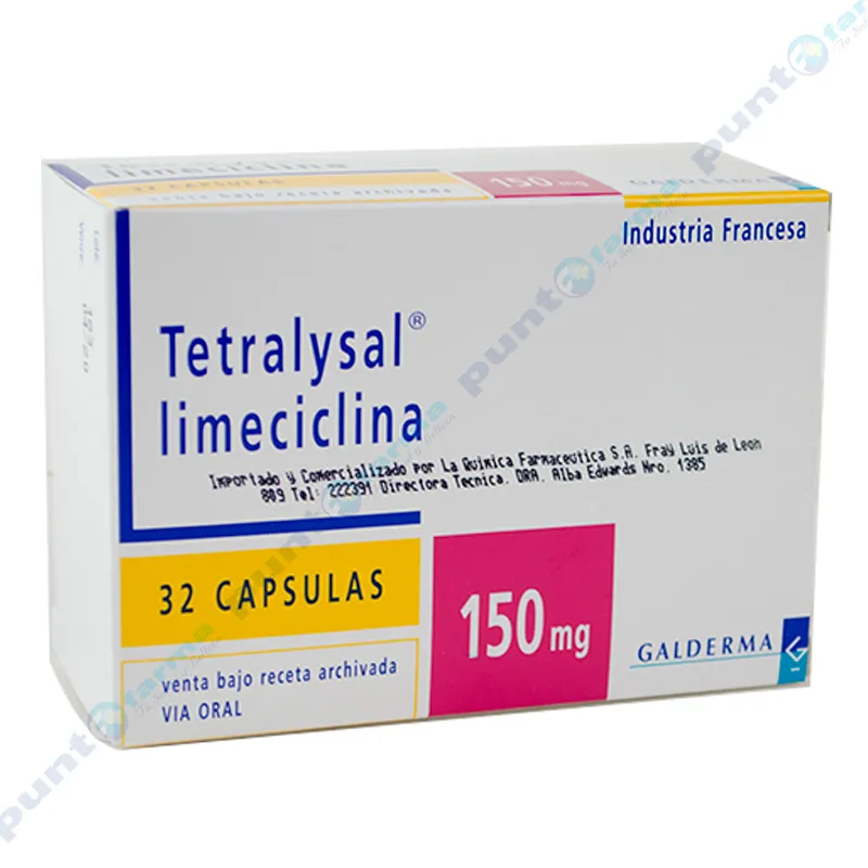 Tetralysal Limecicilina 150 mg - Caja de 32 cápsulas