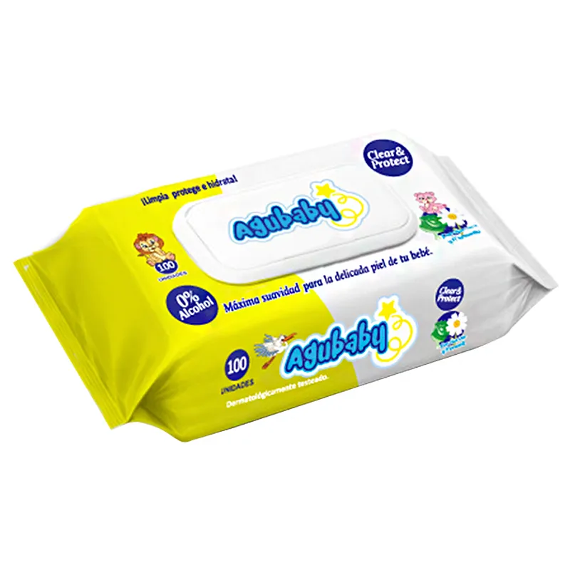 Toallita Húmeda Aloe Vera y Manzanilla Agubaby - Cont 100 unidades