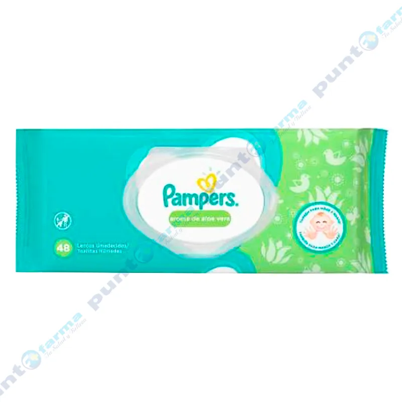 Toallitas Humedas Baby con Aloe Vera Pampers - Cont 48 unidades