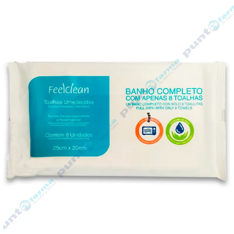 Toallitas Húmedas Feelclean - Cont. 8 unidades