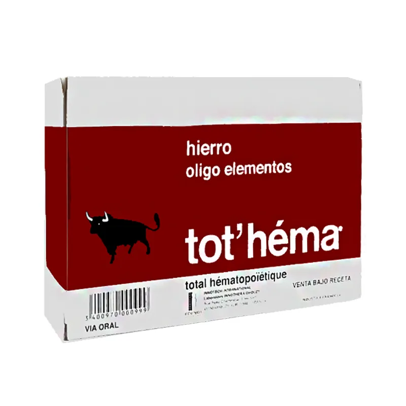 Tot´héma Hierro Oligo Elementos - Caja con 20 ampollas bebibles de 10ml