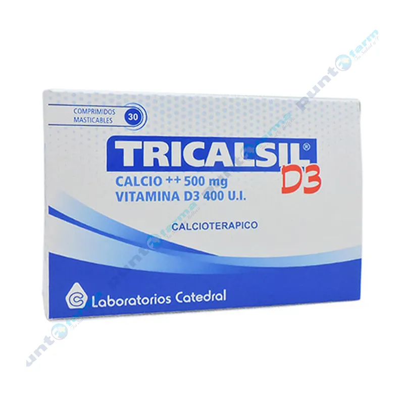 Tricalsil D3 Calcio ++ 500 mg - Cont. 30 comprimidos masticables