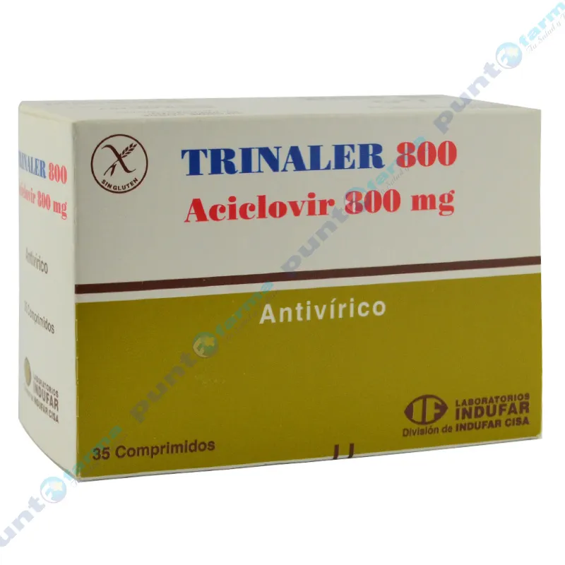 Trinaler Aciclovir 800mg - Cont. 35 comprimidos