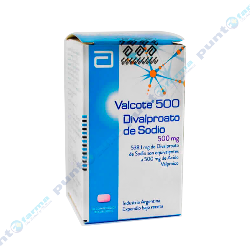 Quedateencasa Punto Farma Valcote 500 Divalproato De Sodio 500mg Caja De 50 Comprimidos Recubiertos