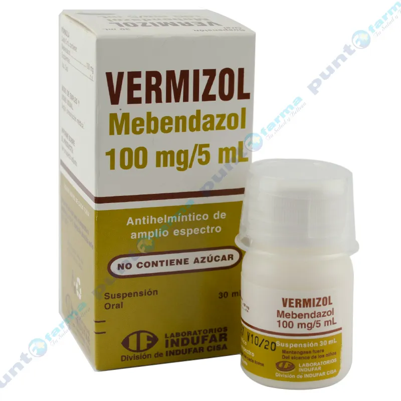 Vermizol Mebendazol - Suspension oral de 30mL
