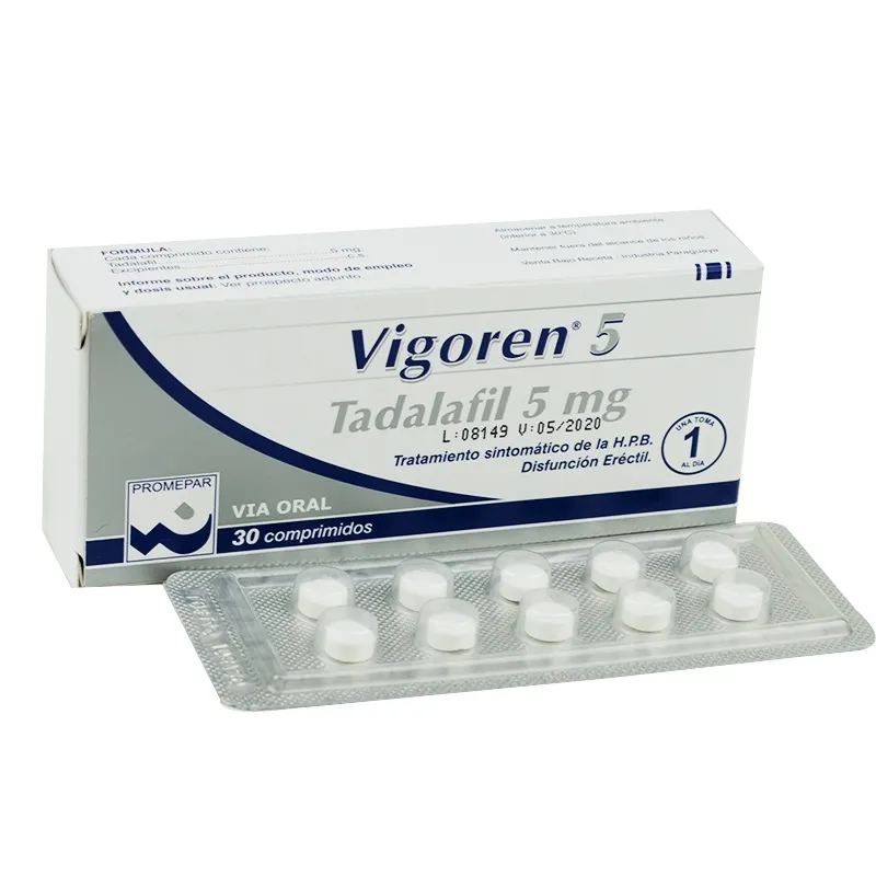 Vigoren 5 Tadalafil 5mg - Caja de 30 comprimidos