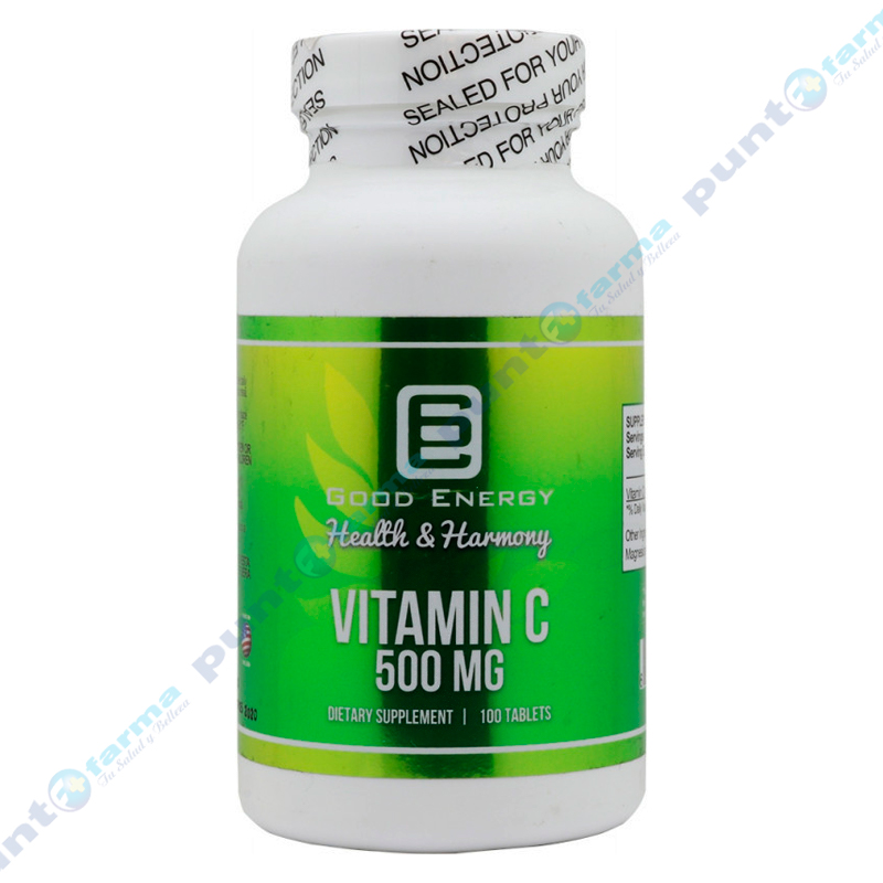 Vitamin C 500mg Good Energy Cont. 100 cápsulas Punto Farma