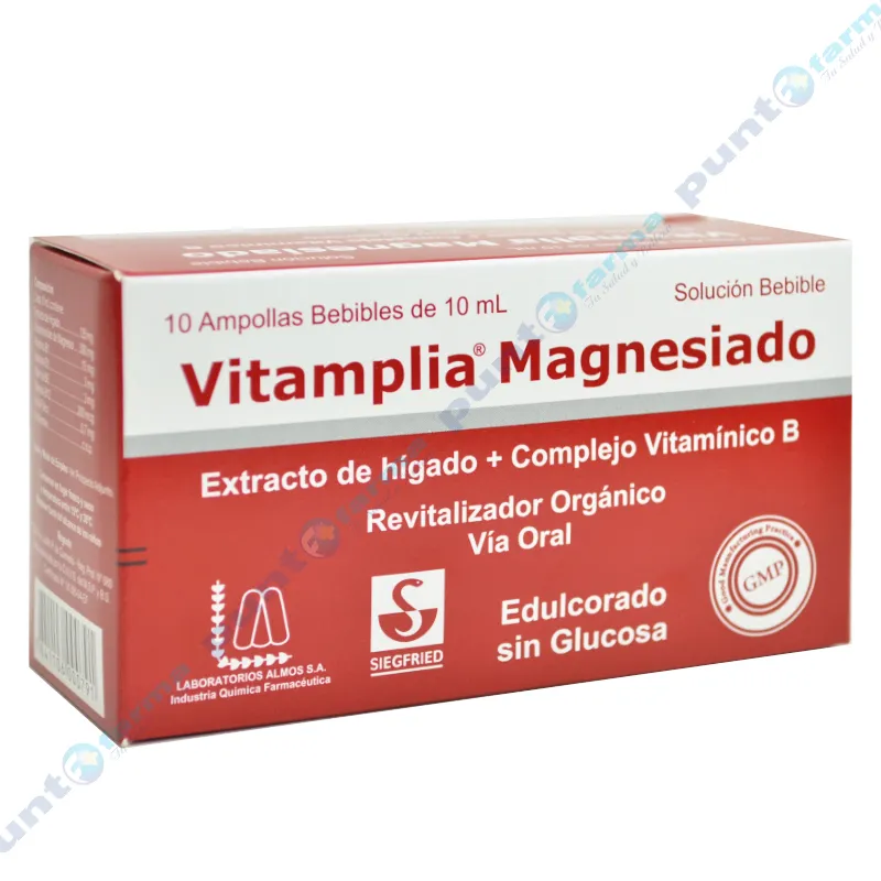 Vitamplia Magnesiado Extracto de hígado - Caja de 10 ampollas bebibles de 10 mL