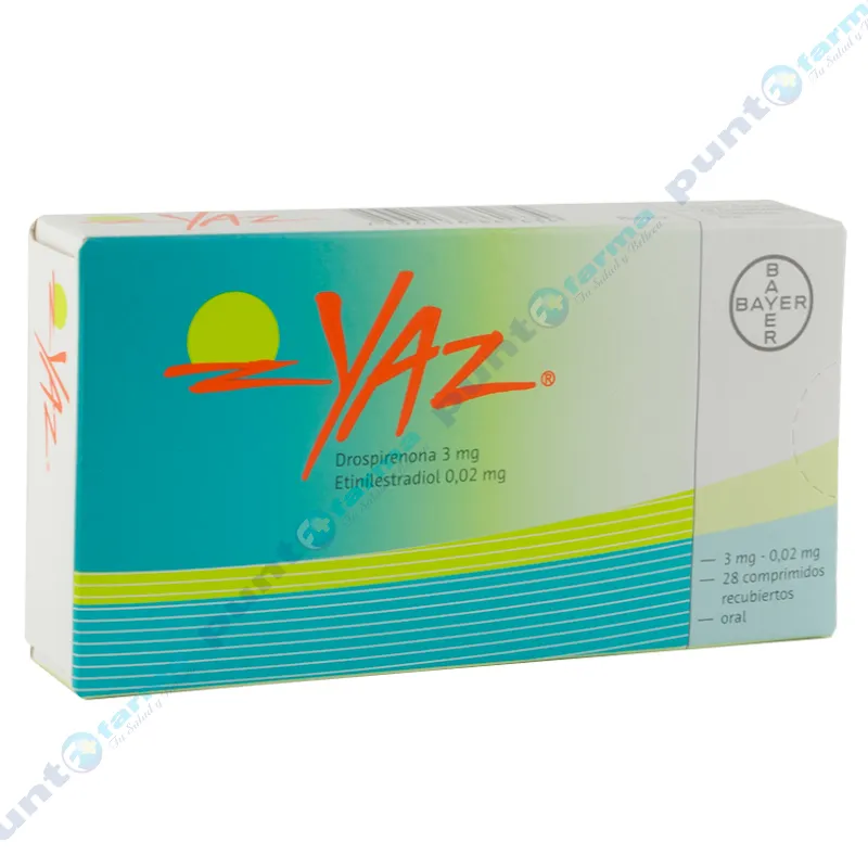 Yaz Drospirenona 3 mg - Cont. 28 comprimidos recubiertos