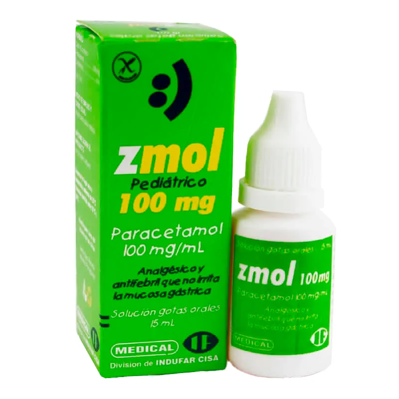 Z-mol Pediátrico gotas - Paracetamol 100 mg - Fco de 15mL.
