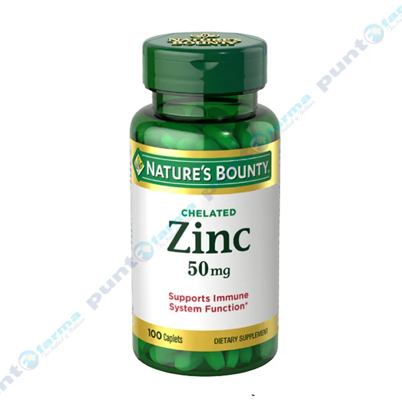 Zinc 50mg Natures Bounty  - Frasco de 100 cápsulas