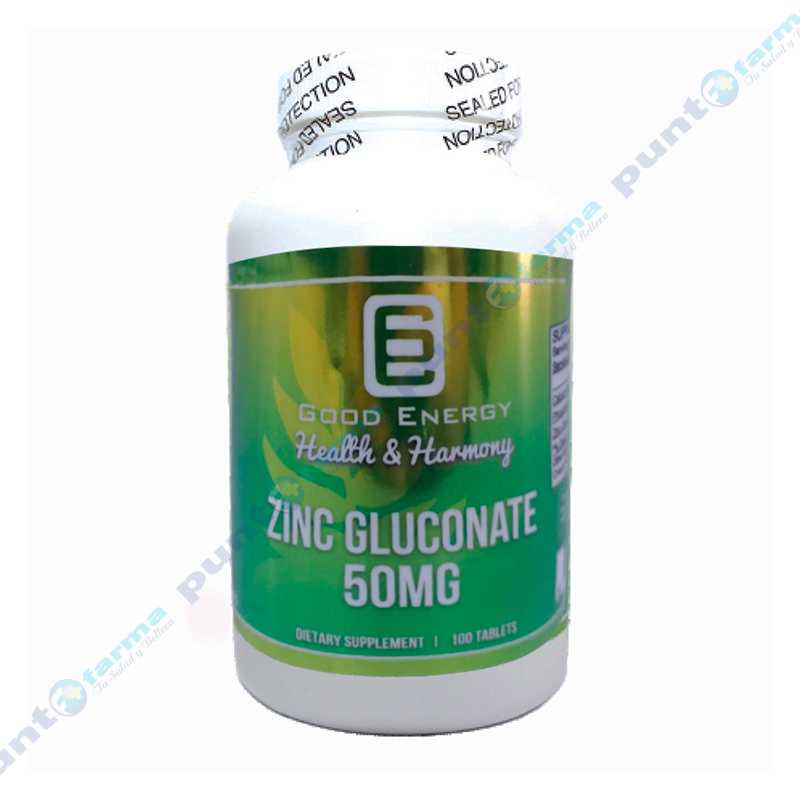 Punto Farma Zinc Gluconate 50mg Good Energy Cont. 100 Tabletas