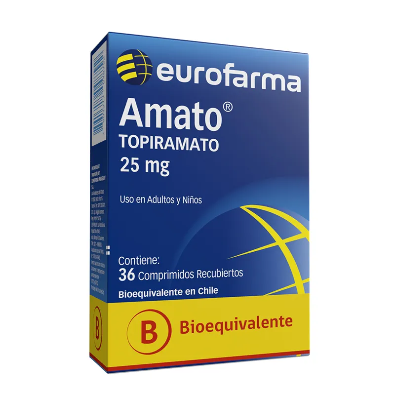 Amato Topiramato 25 mg - Cont. 36 Comprimidos Recubiertos