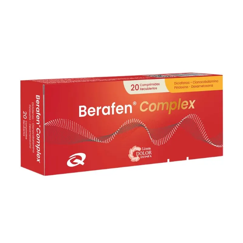 Berafen Complex Diclofenac Cianocobalamina - Cont. 20 Comprimidos Recubiertos.