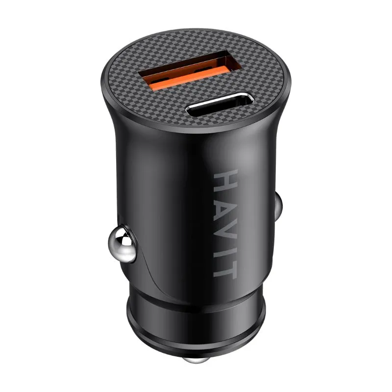 Cargador Para Auto 30W USB + USB C Havit - 1 Unidad